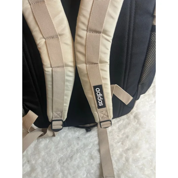 NWT $70 Adidas Core Advantage 4 Beige Backpack Unisex Large - Picture 5 of 14